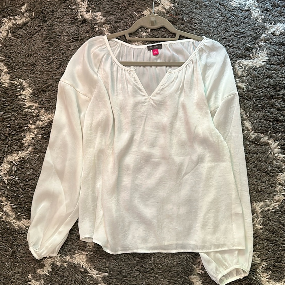 White silk blouse